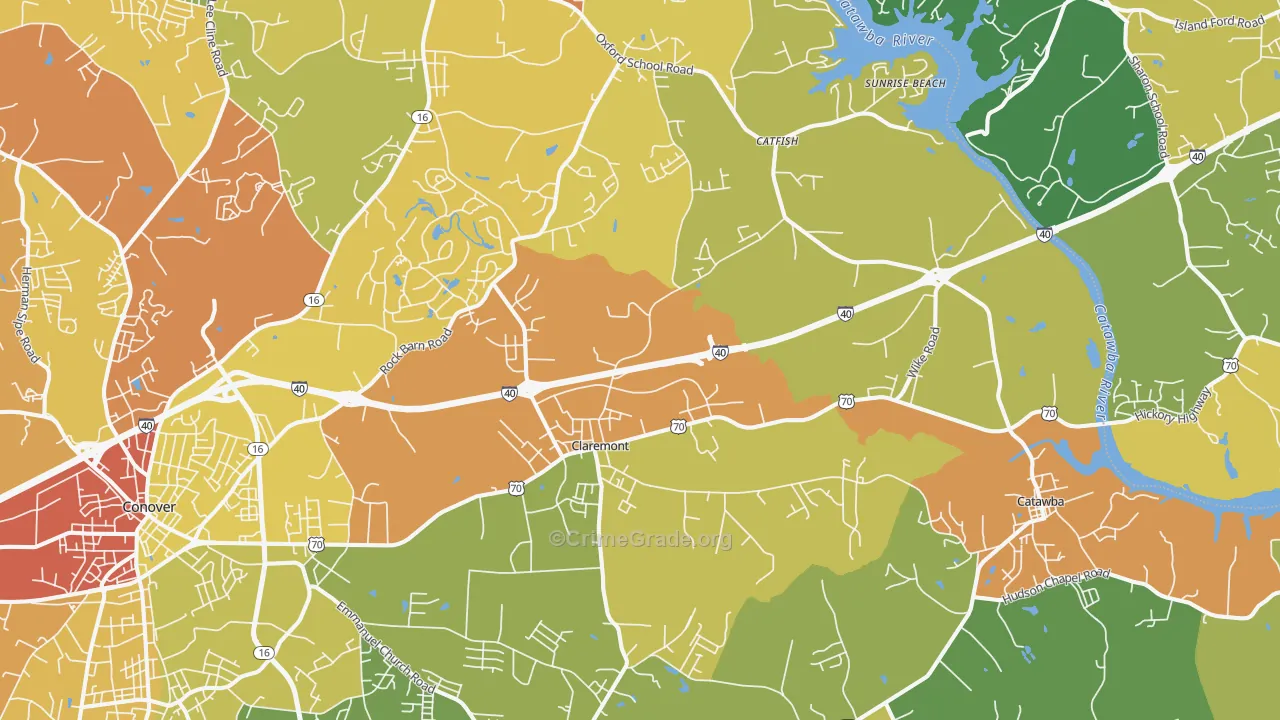 28610, NC Map of Theft Rates