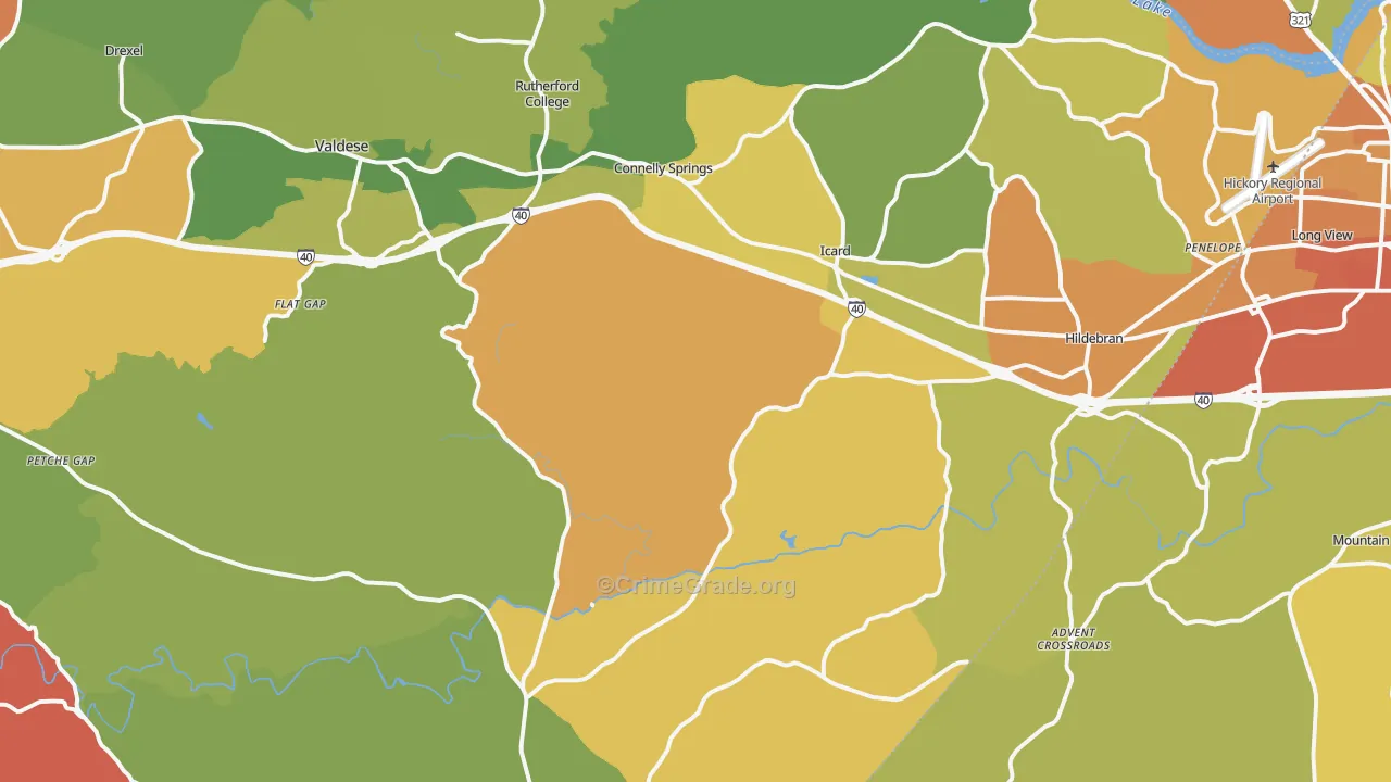 28612, NC Map of Theft Rates