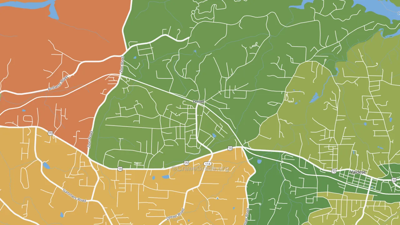 28619, NC Map of Theft Rates