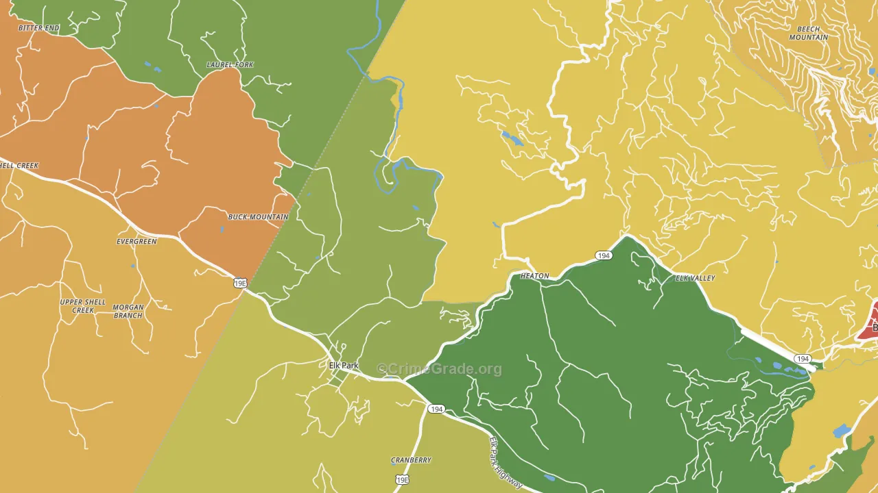 28622, NC Map of Theft Rates