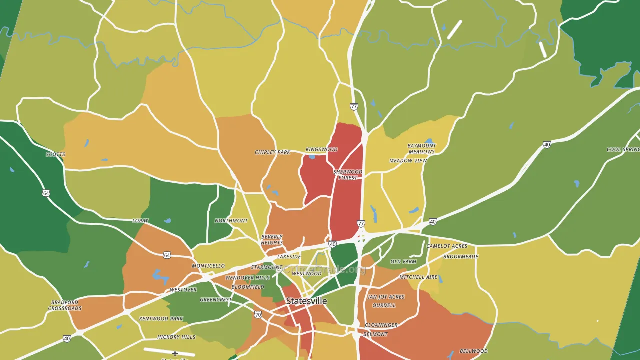 28625, NC Map of Theft Rates
