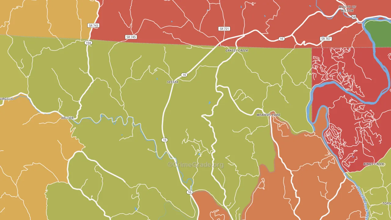 28631, NC Map of Theft Rates