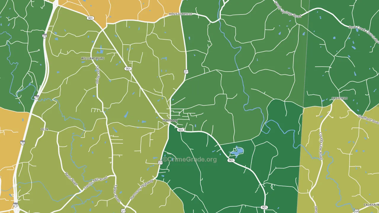 28634, NC Map of Theft Rates
