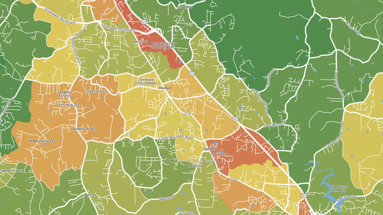 28638, NC Map of Theft Rates
