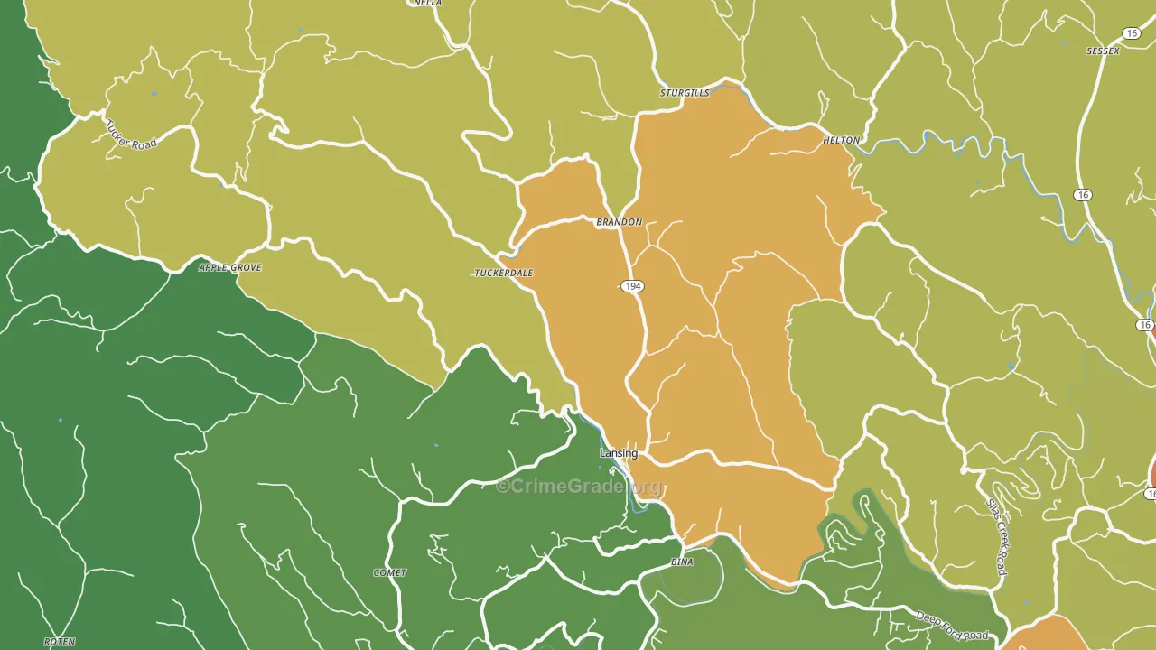 28643, NC Map of Theft Rates