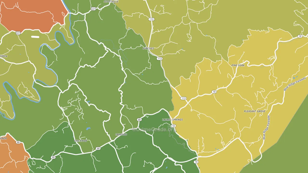 28644, NC Map of Theft Rates