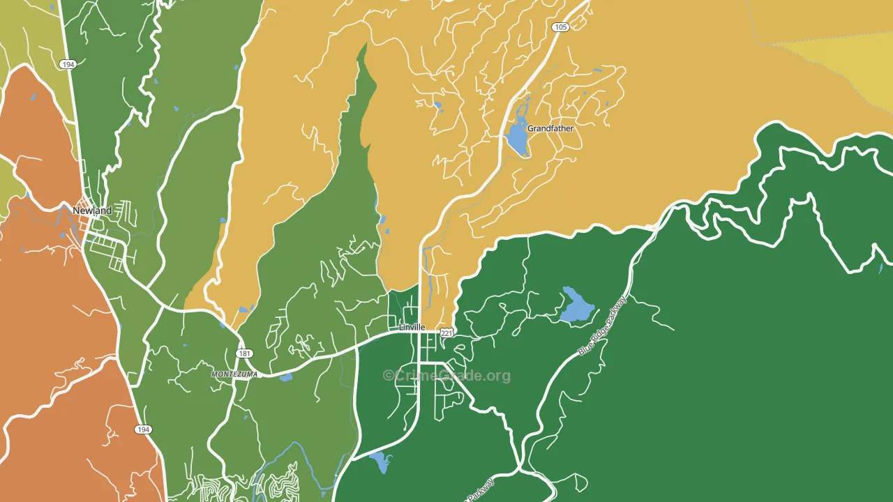 28646, NC Map of Theft Rates