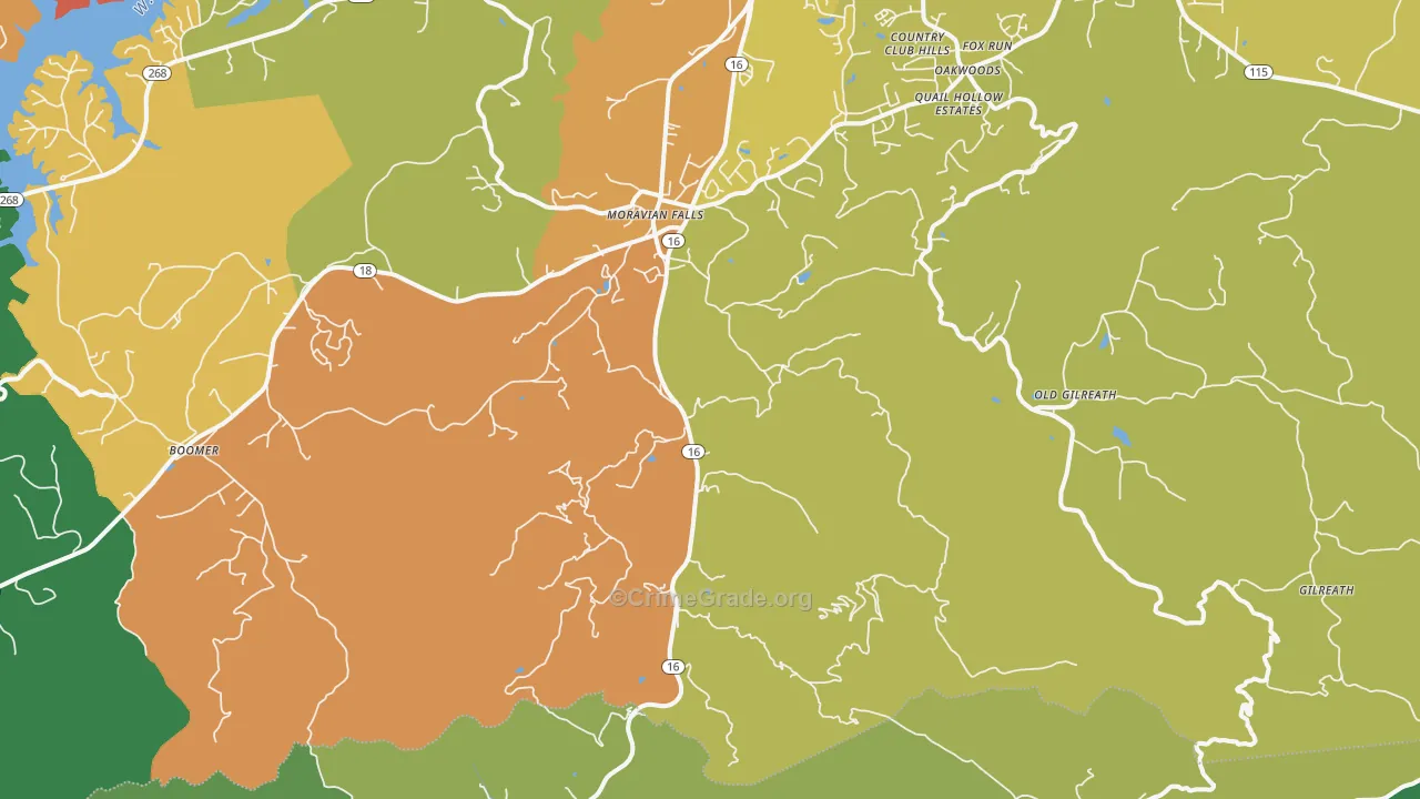 28654, NC Map of Theft Rates