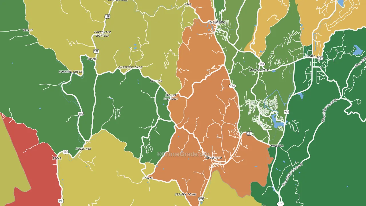 28657, NC Map of Theft Rates