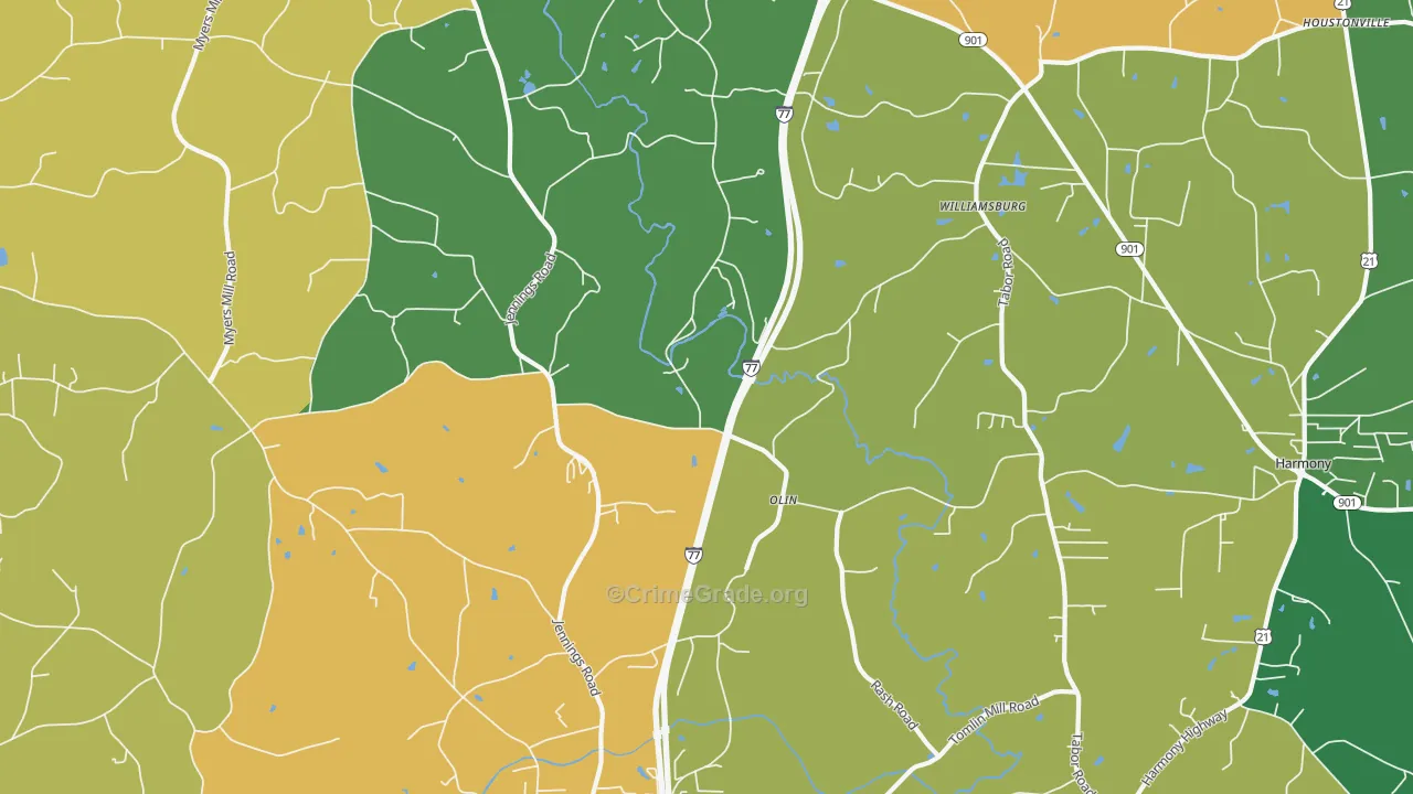 28660, NC Map of Theft Rates