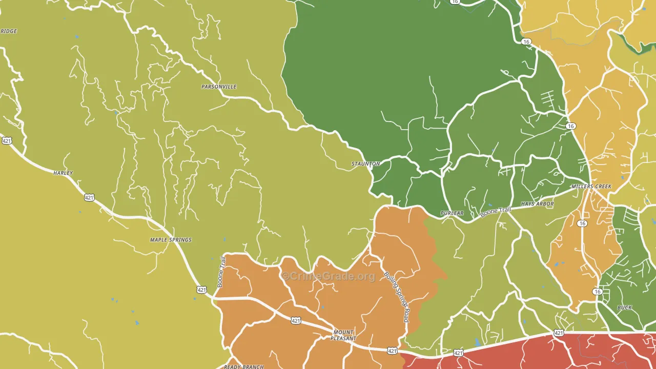 28665, NC Map of Theft Rates