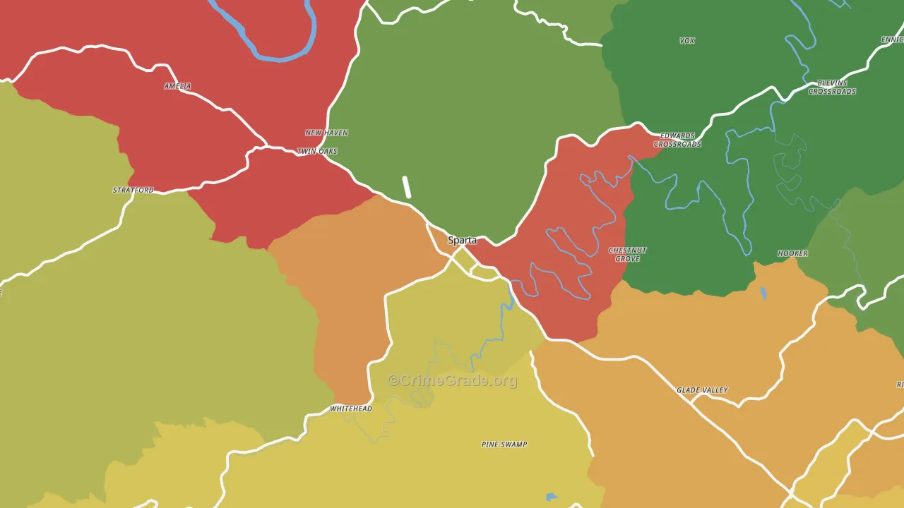 28675, NC Map of Theft Rates