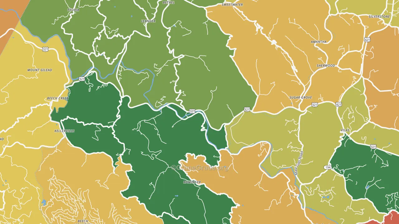 28679, NC Map of Theft Rates