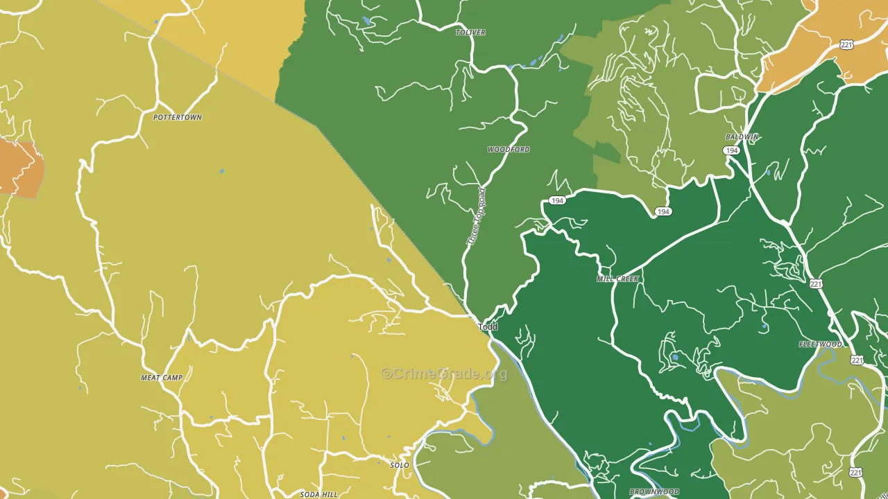 28684, NC Map of Theft Rates