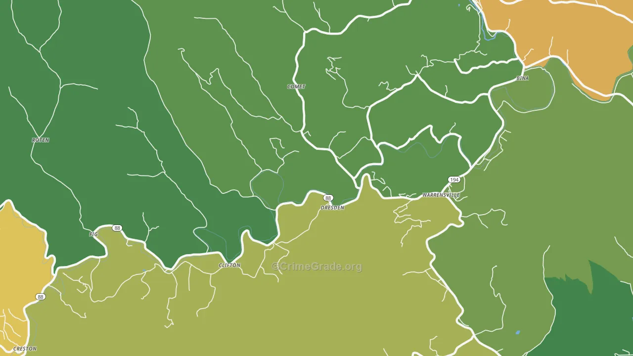 28693, NC Map of Theft Rates