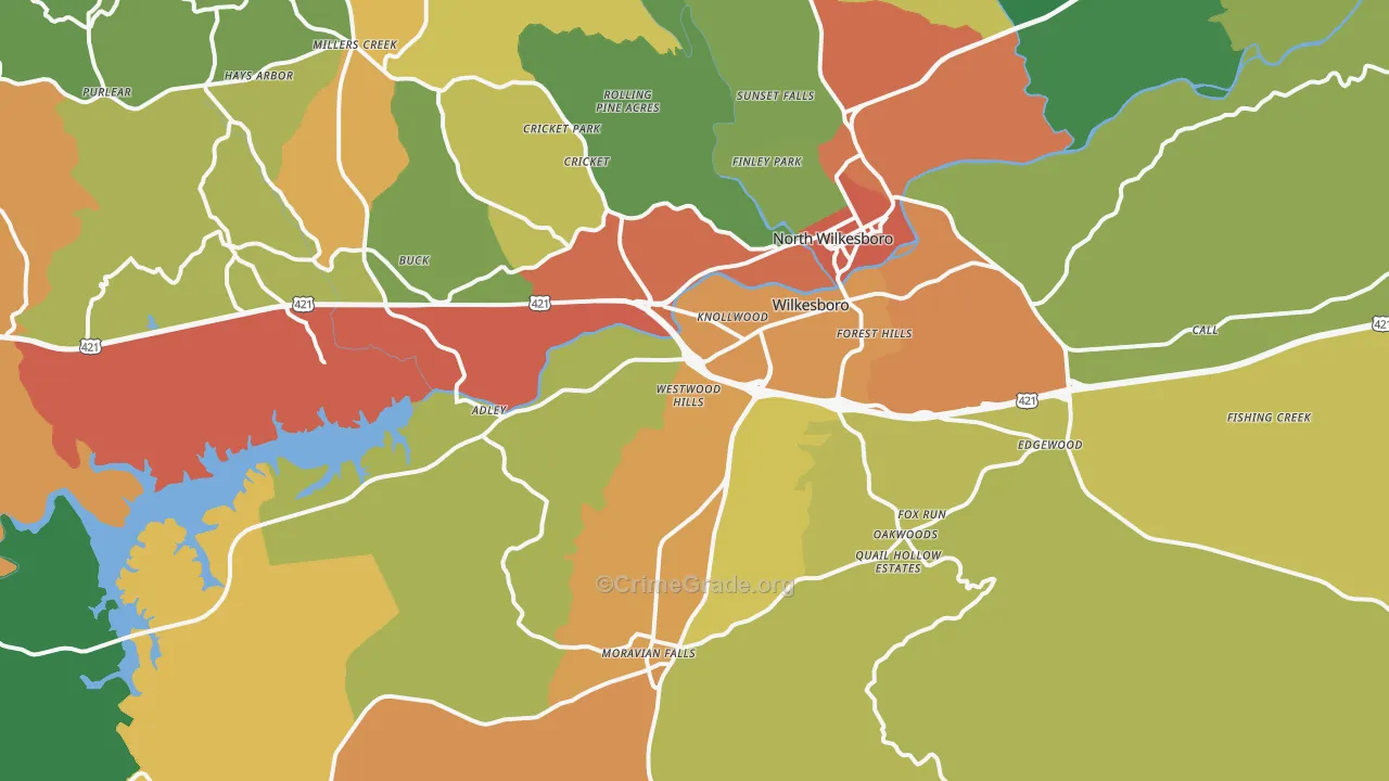 28697, NC Map of Theft Rates