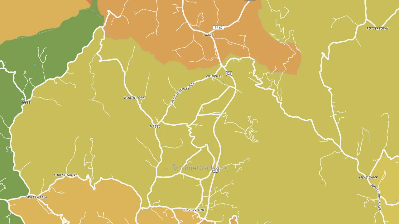28698, NC Map of Theft Rates