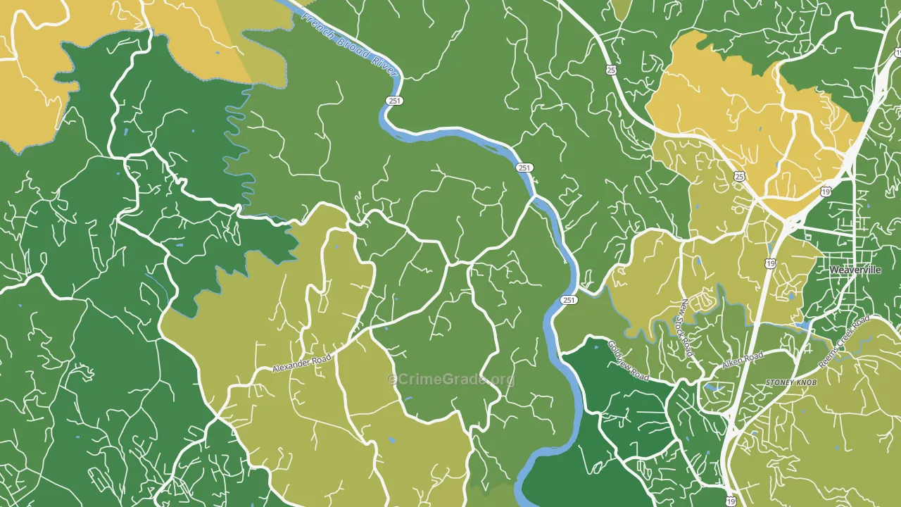 28701, NC Map of Theft Rates