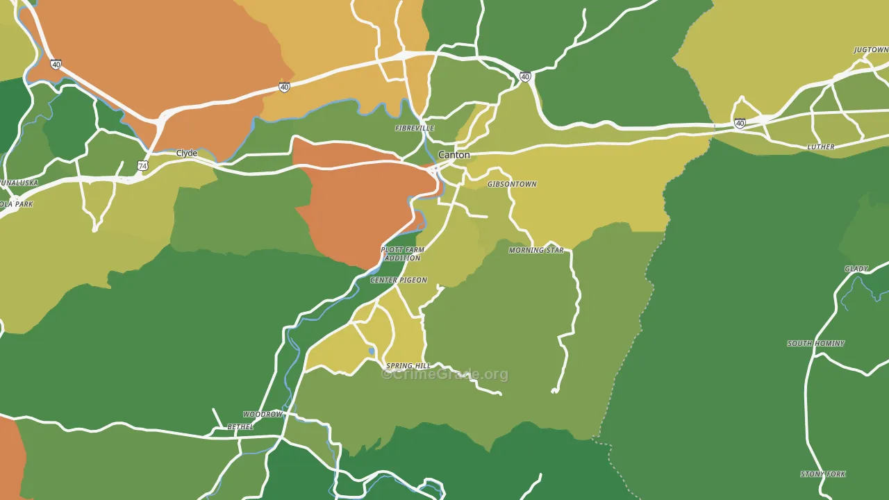 28716, NC Map of Theft Rates