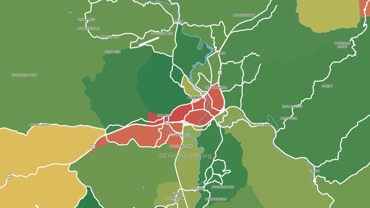 28734, NC Map of Theft Rates