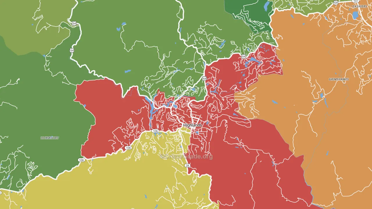 28741, NC Map of Theft Rates