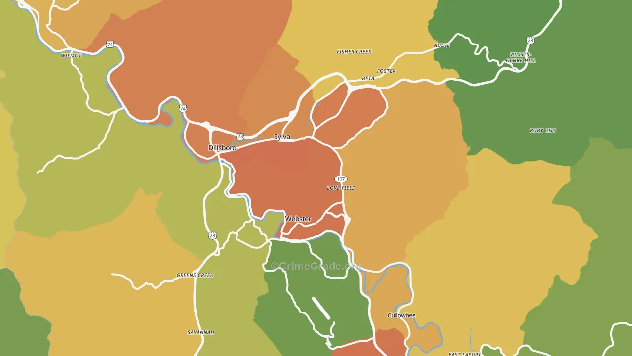 28779, NC Map of Theft Rates