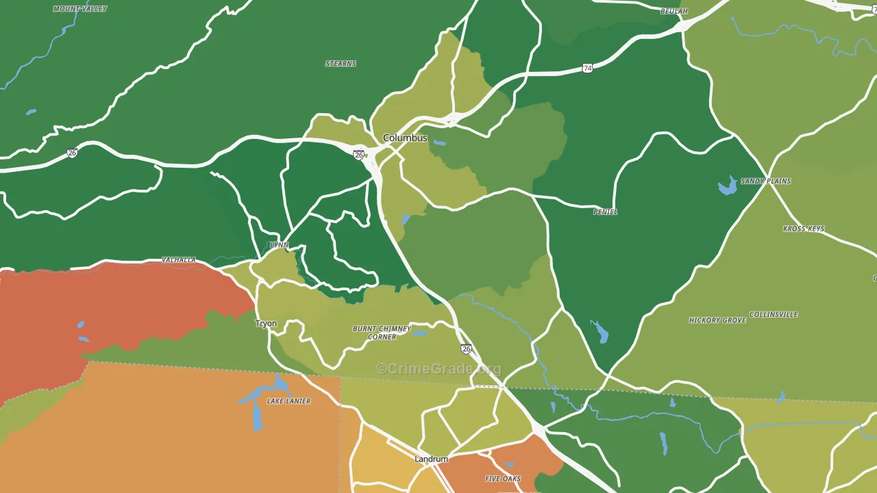 28782, NC Map of Theft Rates
