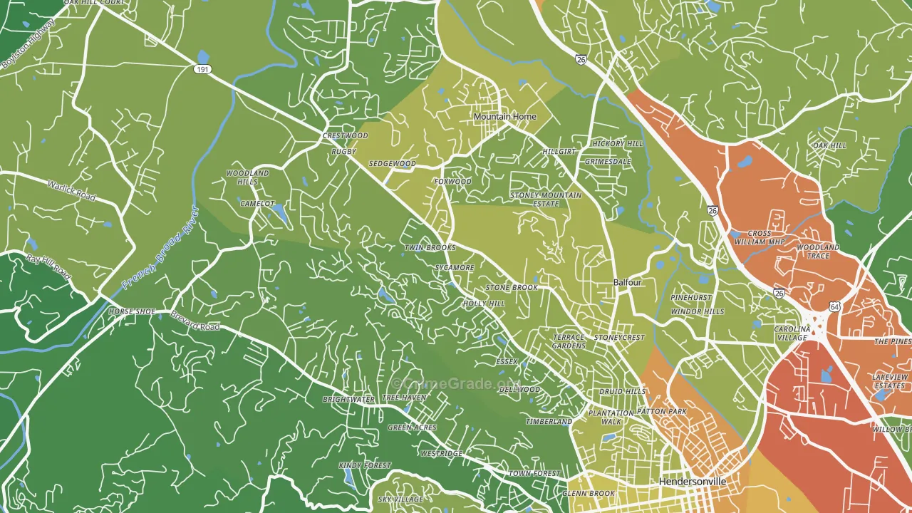 28791, NC Map of Theft Rates