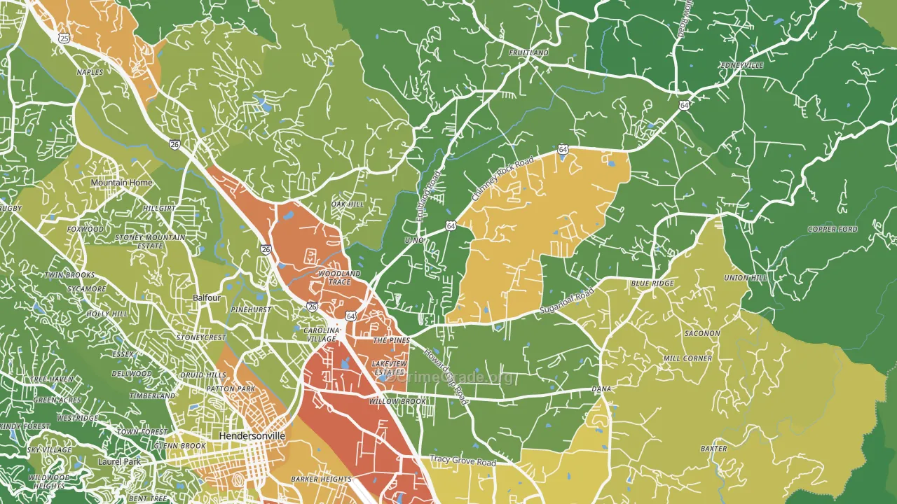 28792, NC Map of Theft Rates