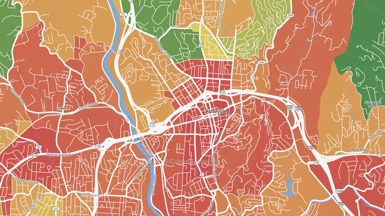 28801, NC Map of Theft Rates