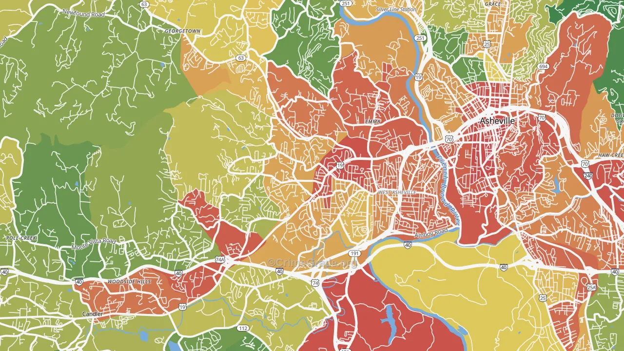 28806, NC Map of Theft Rates