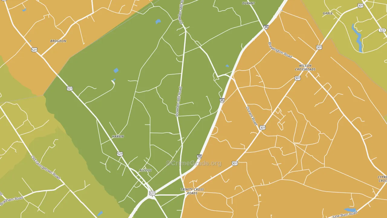 29001, SC Map of Theft Rates