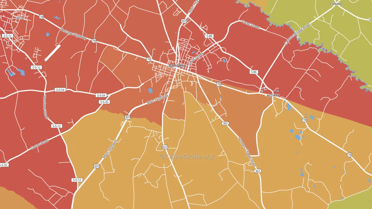 29003, SC Map of Theft Rates