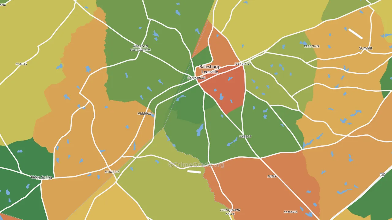 29006, SC Map of Theft Rates