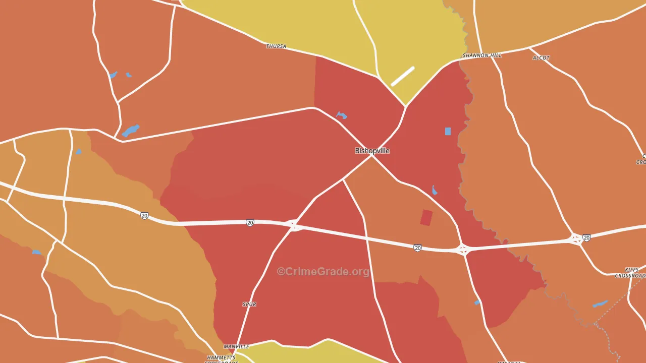 29010, SC Map of Theft Rates