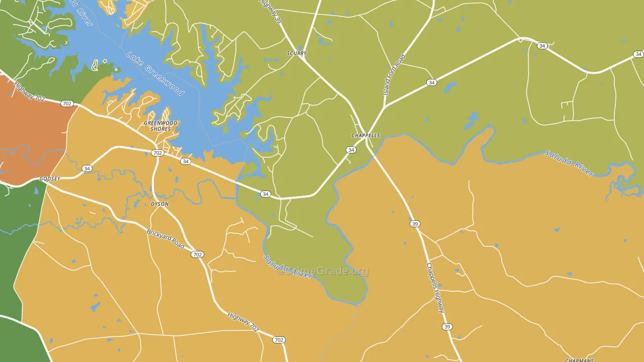 29037, SC Map of Theft Rates