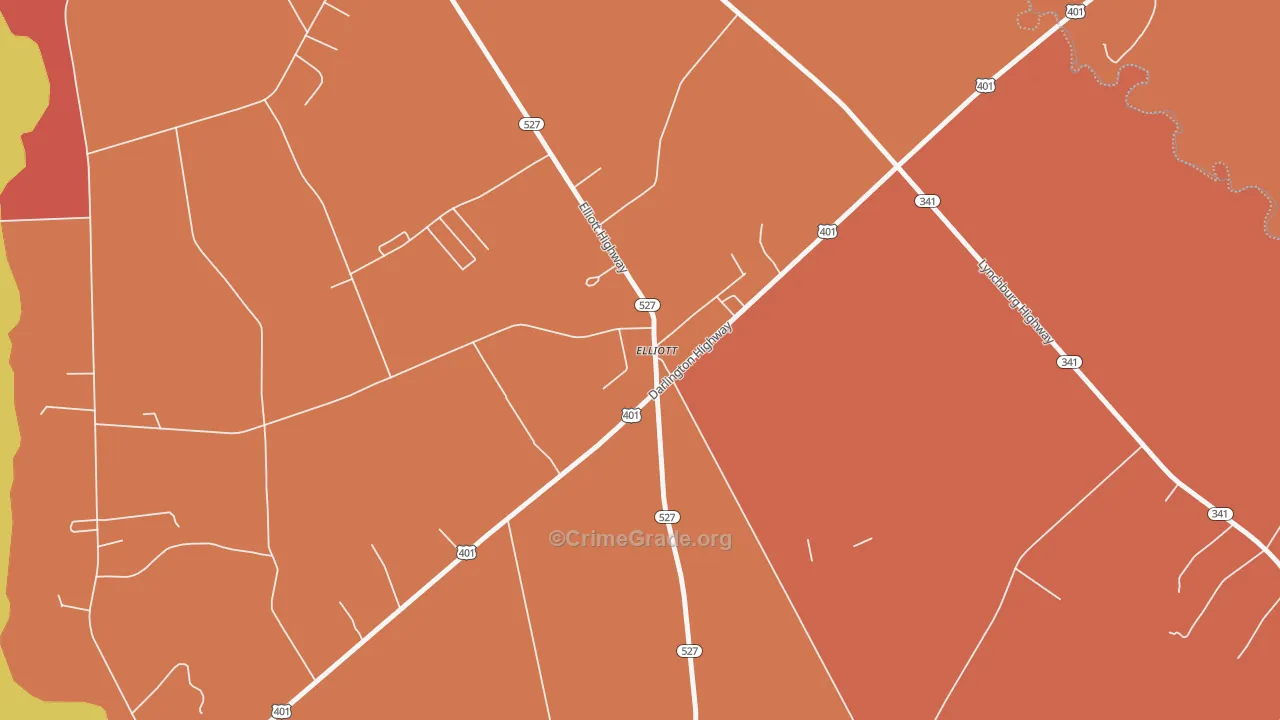 29046, SC Map of Theft Rates