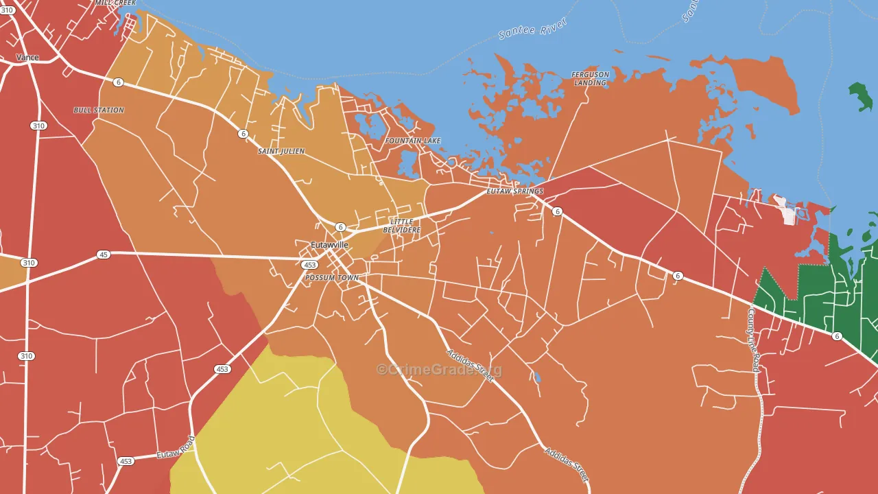 29048, SC Map of Theft Rates