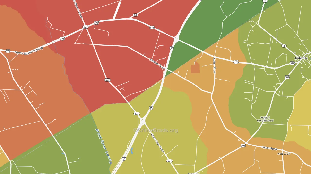 29051, SC Map of Theft Rates