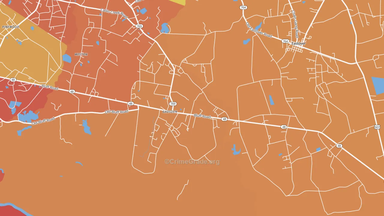 29052, SC Map of Theft Rates