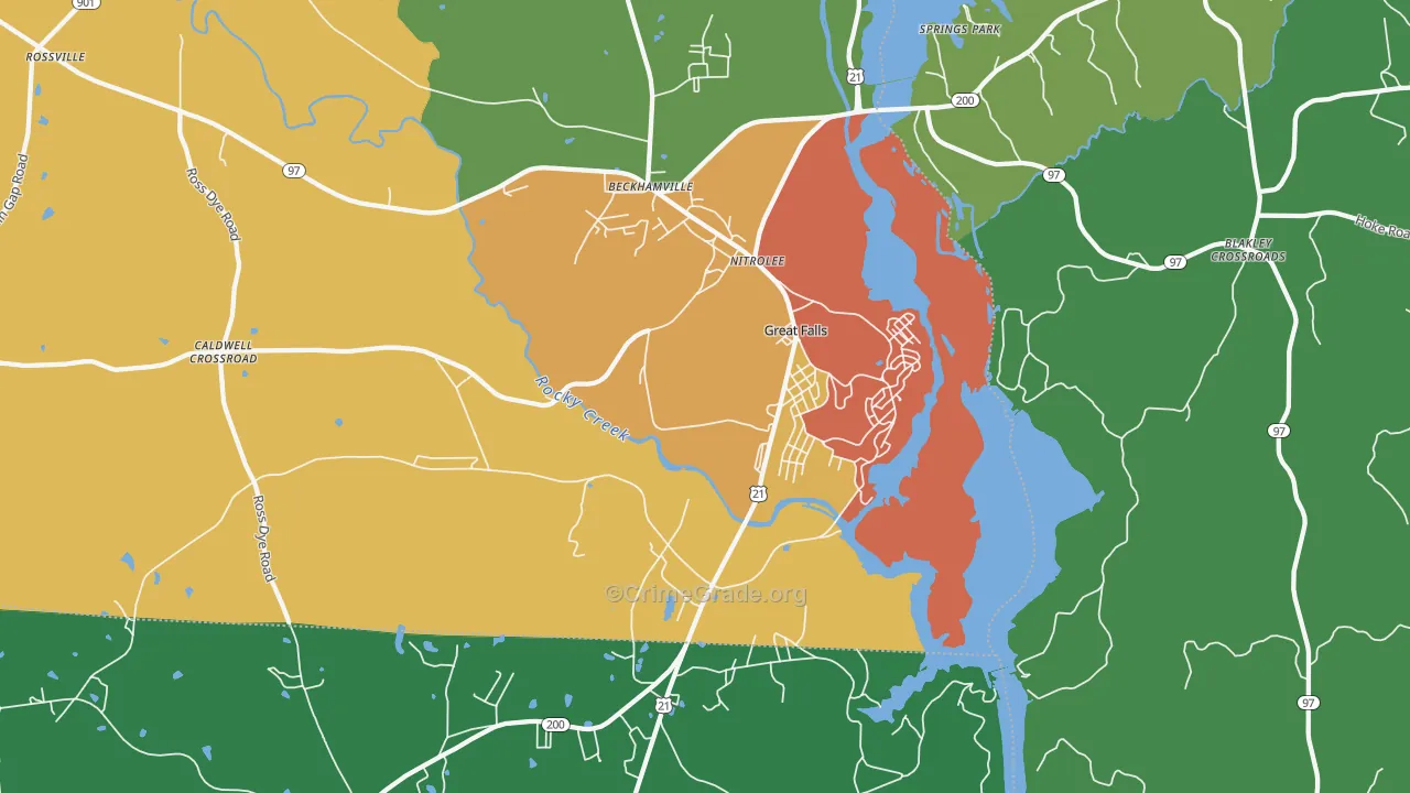 29055, SC Map of Theft Rates