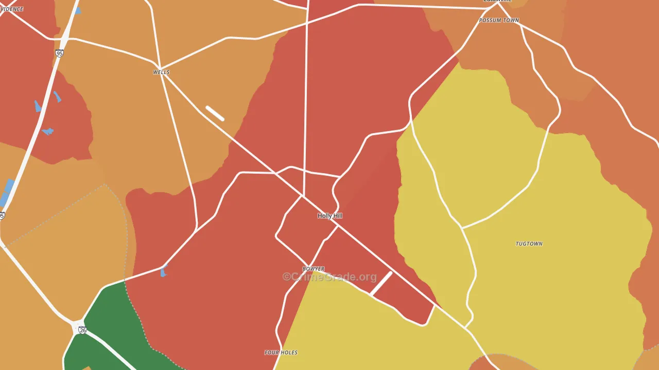 29059, SC Map of Theft Rates