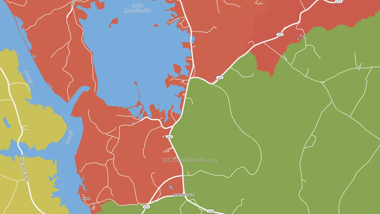 29065, SC Map of Theft Rates