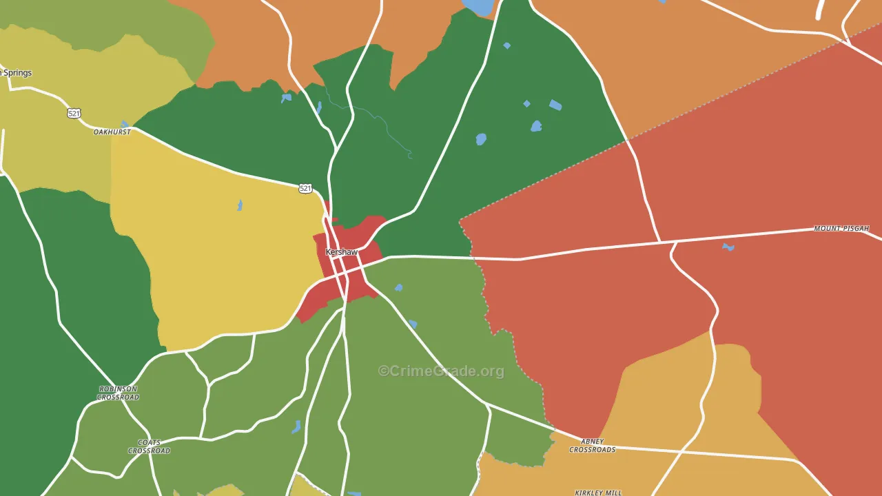 29067, SC Map of Theft Rates