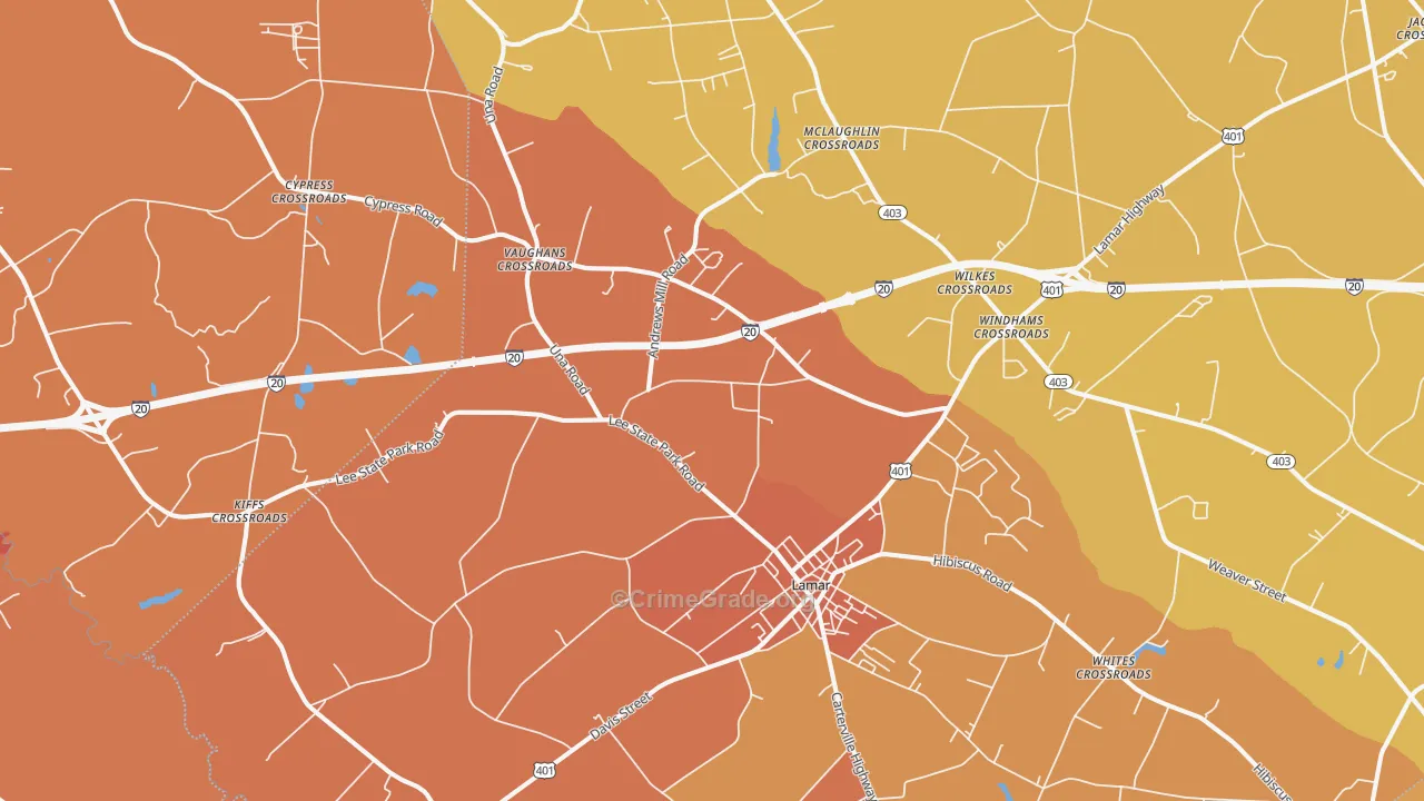 29069, SC Map of Theft Rates