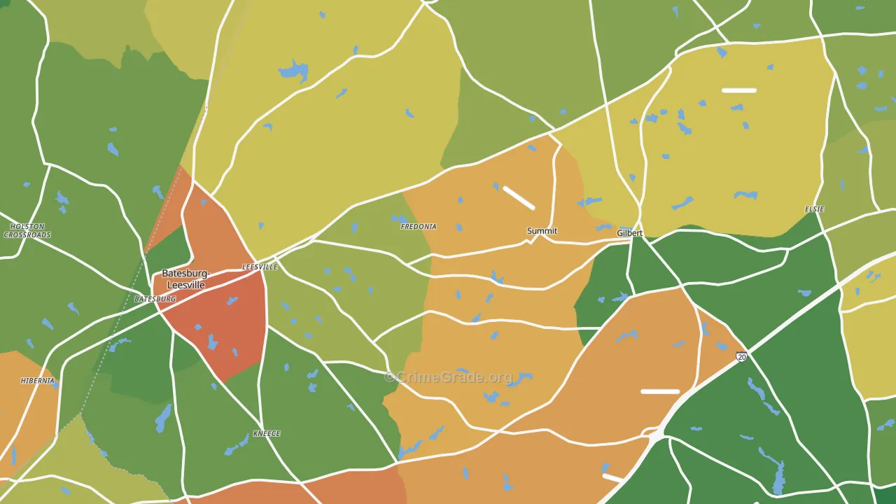 29070, SC Map of Theft Rates