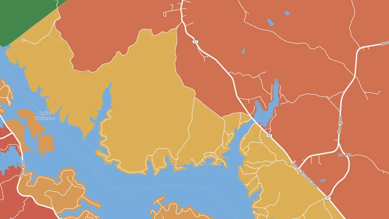 29074, SC Map of Theft Rates