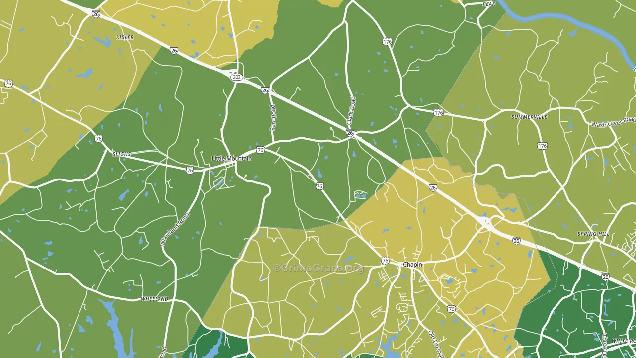 29075, SC Map of Theft Rates