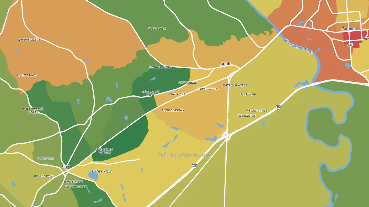 29078, SC Map of Theft Rates