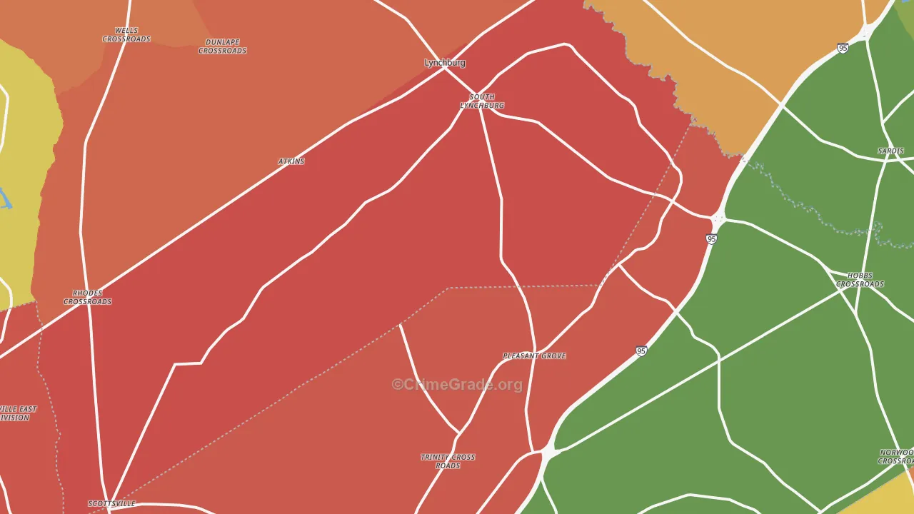 29080, SC Map of Theft Rates